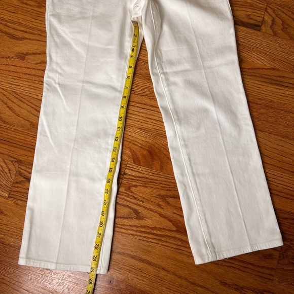 Good American Good Curve Ivory Denim Pants NWT - Picture 7 of 8